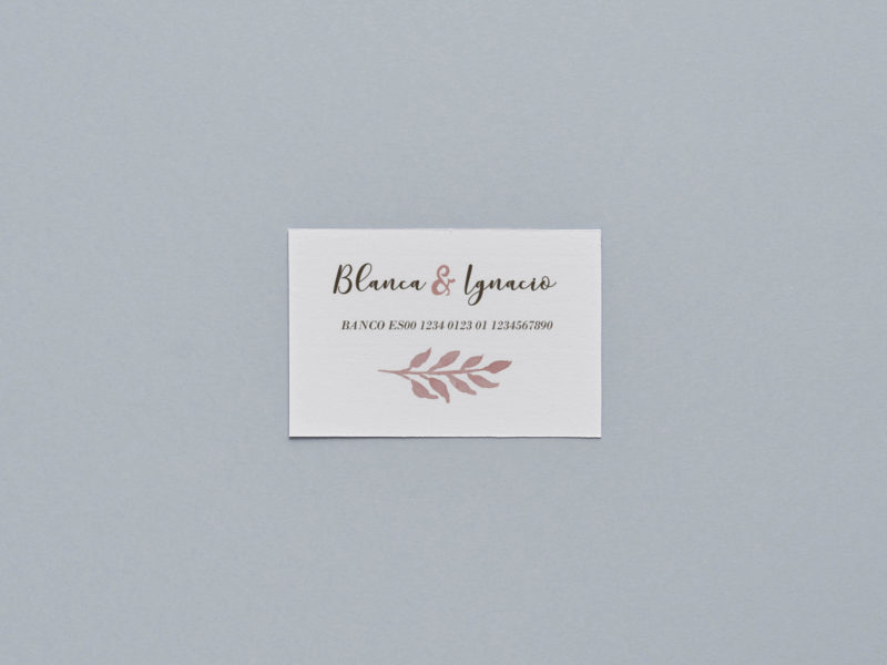 Tarjeta lista de boda